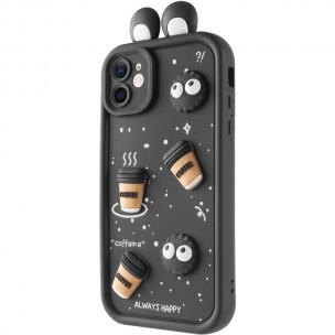 Чехол TPU Toys Case with Ears для Apple iPhone 12 (6.1") Black