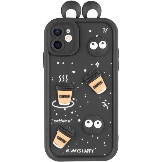 Чехол TPU Toys Case with Ears для Apple iPhone 12 (6.1") Black