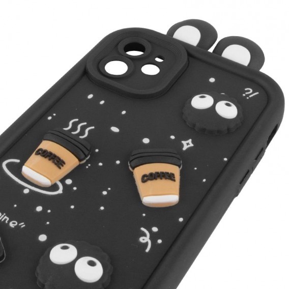 Чехол TPU Toys Case with Ears для Apple iPhone 12 (6.1") Black