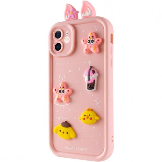 Чохол TPU Toys Case with Ears для Apple iPhone 12 (6.1") Light Pink