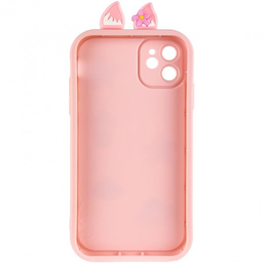 Чохол TPU Toys Case with Ears для Apple iPhone 12 (6.1") Light Pink - зображення 2 