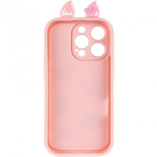 Чохол TPU Toys Case with Ears для Apple iPhone 12 Pro (6.1") Light Pink - зображення 2 