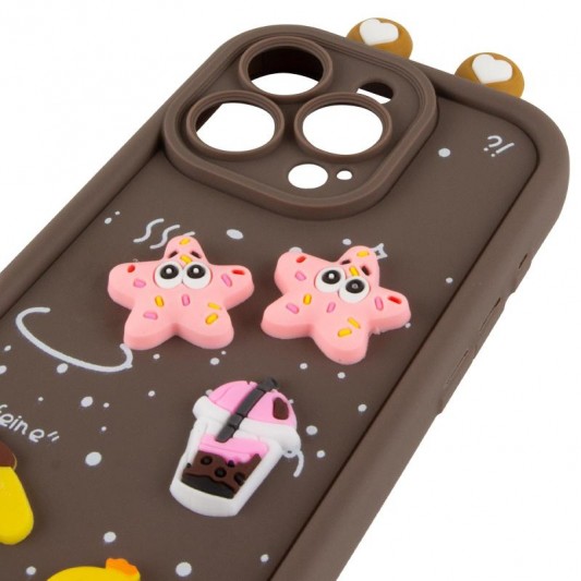Чохол TPU Toys Case with Ears для Apple iPhone 12 Pro (6.1") Brown - зображення 3 