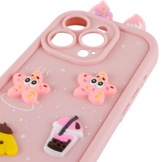 Чохол TPU Toys Case with Ears для Apple iPhone 12 Pro Max (6.7") Light Pink - зображення 3 