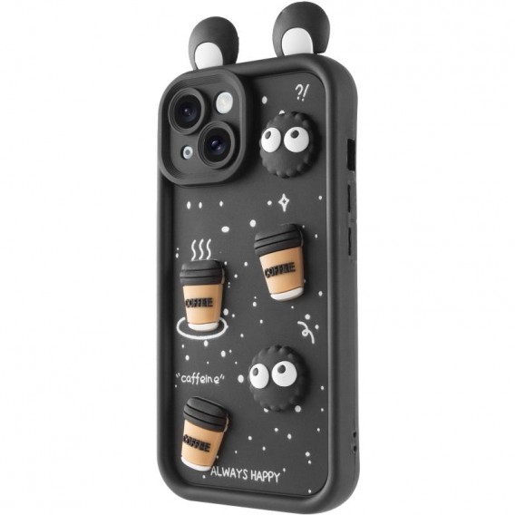 Чохол TPU Toys Case with Ears для Apple iPhone 13 (6.1") Black