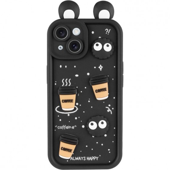 Чохол TPU Toys Case with Ears для Apple iPhone 13 (6.1") Black