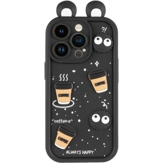 Чехол TPU Toys Case with Ears для Apple iPhone 13 Pro (6.1") Black