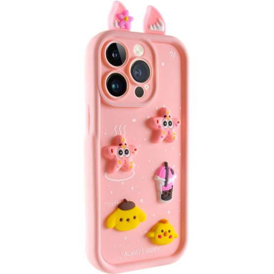 Чохол TPU Toys Case with Ears для Apple iPhone 13 Pro (6.1") Light Pink