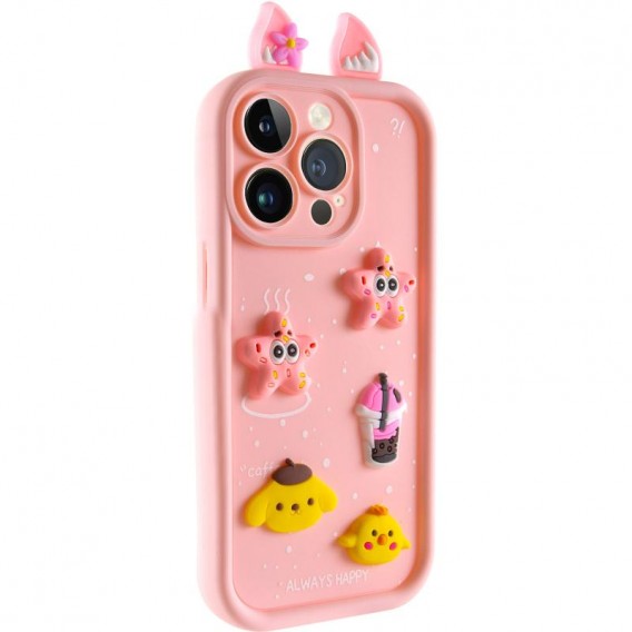 Чехол TPU Toys Case with Ears для Apple iPhone 13 Pro (6.1") Light Pink