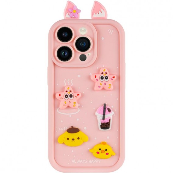 Чехол TPU Toys Case with Ears для Apple iPhone 13 Pro (6.1") Light Pink