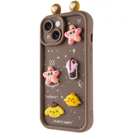 Чохол TPU Toys Case with Ears для Apple iPhone 14 (6.1") Brown