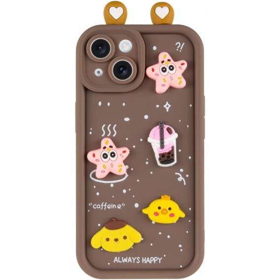 Чохол TPU Toys Case with Ears для Apple iPhone 14 (6.1") Brown