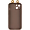 Чохол TPU Toys Case with Ears для Apple iPhone 14 (6.1") Brown