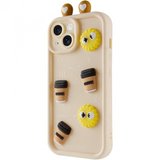 Чохол TPU Toys Case with Ears для Apple iPhone 14 (6.1") Sand