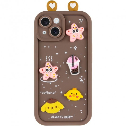 Чохол TPU Toys Case with Ears для Apple iPhone 15 (6.1") Brown - зображення 1 