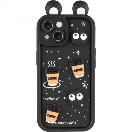 Чохол TPU Toys Case with Ears для Apple iPhone 15 (6.1") Black - зображення 1 