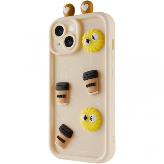 Чехол TPU Toys Case with Ears для Apple iPhone 15 (6.1") Sand