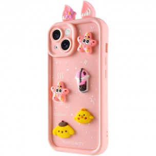 Чохол TPU Toys Case with Ears для Apple iPhone 15 (6.1") Light Pink
