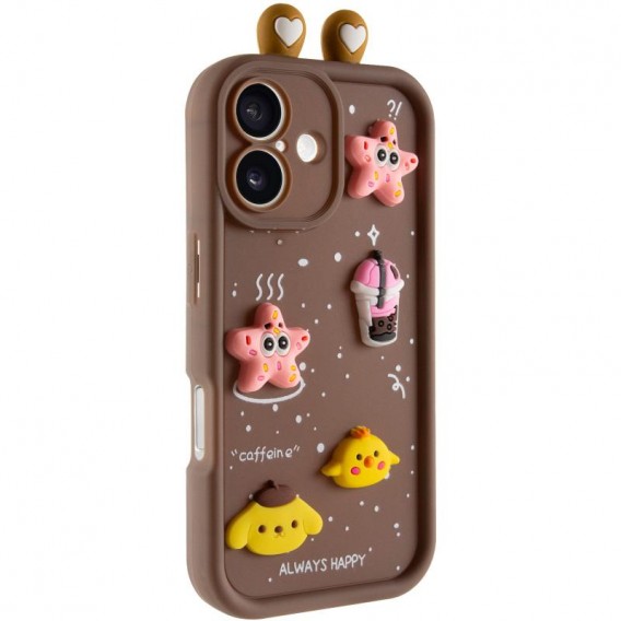 Чохол TPU Toys Case with Ears для Apple iPhone 16 (6.1") Brown