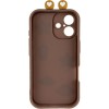 Чохол TPU Toys Case with Ears для Apple iPhone 16 (6.1") Brown