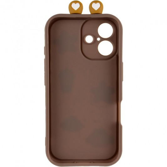 Чохол TPU Toys Case with Ears для Apple iPhone 16 (6.1") Brown - зображення 2 