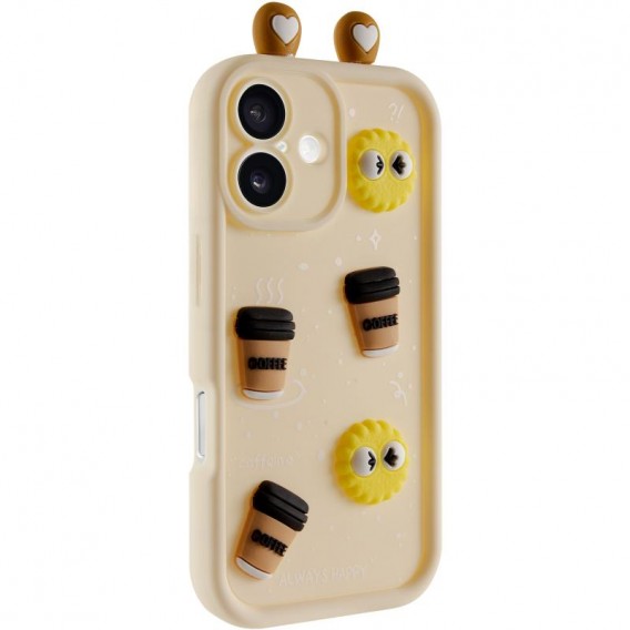 Чохол TPU Toys Case with Ears для Apple iPhone 16 (6.1") Sand
