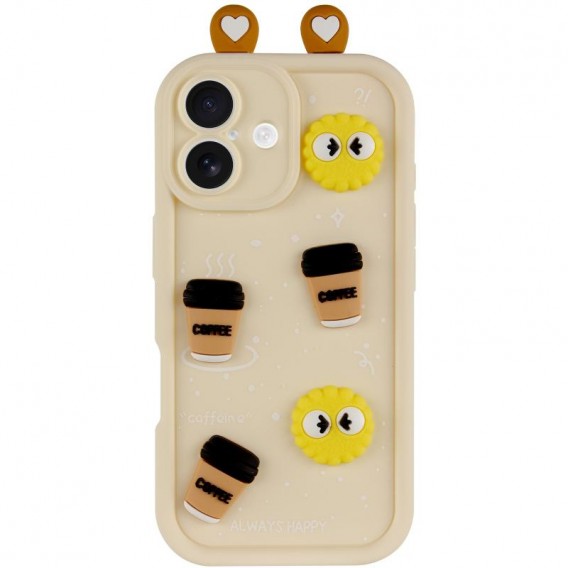 Чохол TPU Toys Case with Ears для Apple iPhone 16 (6.1") Sand