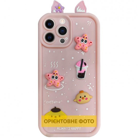 Чехол TPU Toys Case with Ears для Apple iPhone 16 (6.1") Light Pink