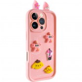 Чехол TPU Toys Case with Ears для Apple iPhone 16 Pro (6.3 дюйма) Light Pink