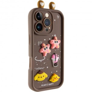 Чохол TPU Toys Case with Ears для Apple iPhone 16 Pro (6.3") Brown Чохол TPU Toys Case with Ears для Apple iPhone 16 Pro (6.3") Brown