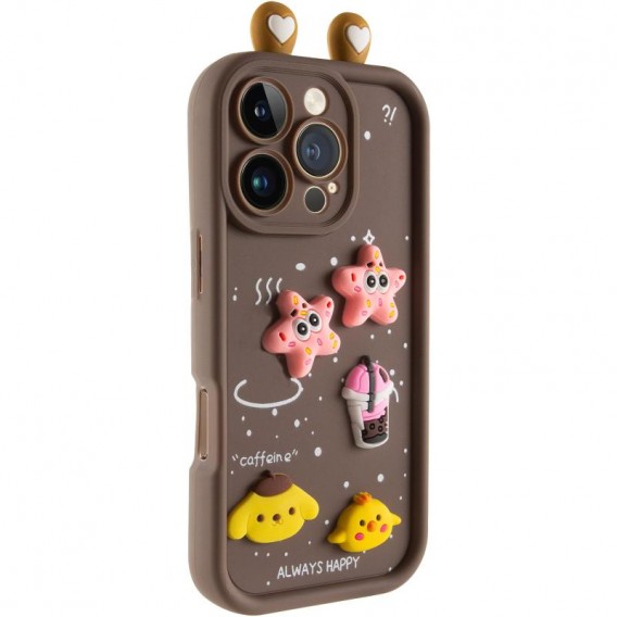 Чохол TPU Toys Case with Ears для Apple iPhone 16 Pro (6.3") Brown