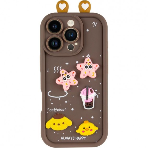 Чохол TPU Toys Case with Ears для Apple iPhone 16 Pro (6.3") Brown