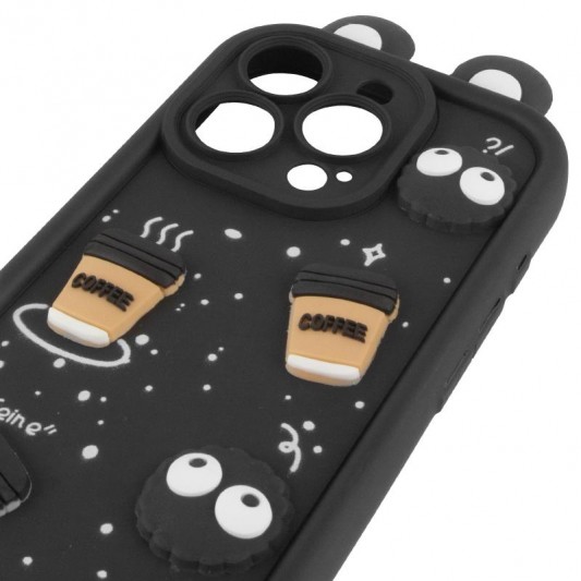 Чохол TPU Toys Case with Ears для Apple iPhone 16 Pro Max (6.9") Black - зображення 3 