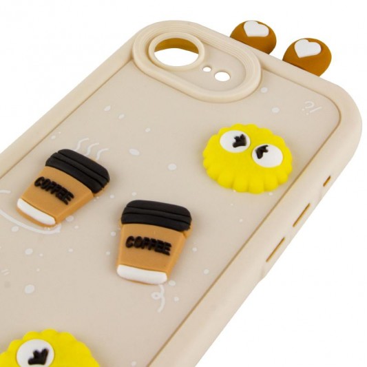 Чохол TPU Toys Case with Ears для Apple iPhone 16e (6.1") Sand - зображення 3 
