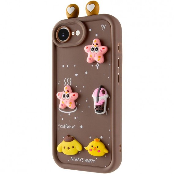 Чохол TPU Toys Case with Ears для Apple iPhone 16e (6.1") Brown