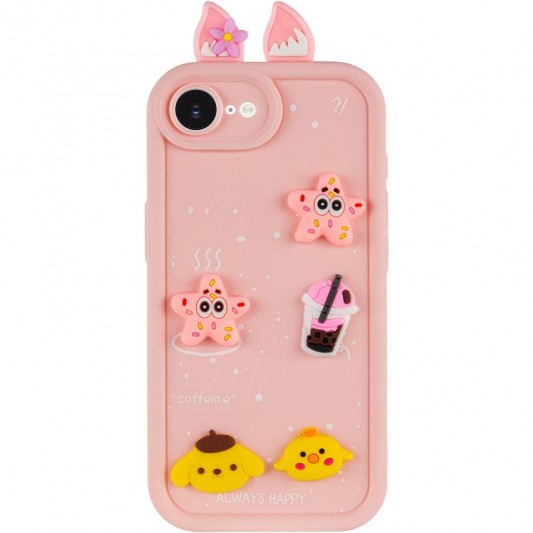 Чохол TPU Toys Case with Ears для Apple iPhone 16e (6.1") Light Pink - зображення 1 