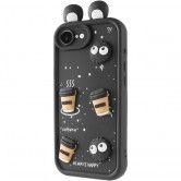 Чехол TPU Toys Case with Ears для Apple iPhone 16e / 17e (6.1 дюйма) Black Чехол TPU Toys Case with Ears для Apple iPhone 16e / 17e (6.1 дюйма) Black