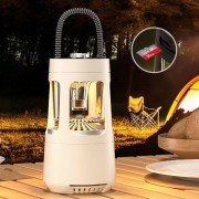 Кемпінговий ліхтар акумуляторний QD08 2in1 + Bluetooth колонка Biege