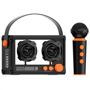 Bluetooth колонка QD03 Transparent з мікрофоном Black Bluetooth колонка QD03 Transparent з мікрофоном Black