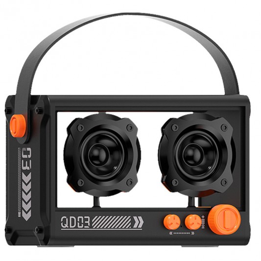 Bluetooth колонка QD03 Transparent з мікрофоном Black - зображення 1 