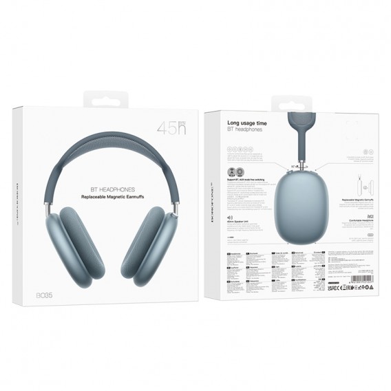 Накладні бездротові навушники Borofone BO35 Adorable Blue