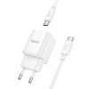 Блок питания Hoco C146A Charm PD20W (1USB-C) + кабель Type-C to Type-C White