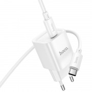 МЗП Hoco C146A Charm PD20W (1USB-C) + кабель Type-C to Type-C White