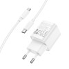 Блок питания Hoco C146A Charm PD20W (1USB-C) + кабель Type-C to Type-C White