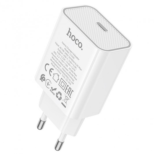 МЗП Hoco C143A Benefit PD20W (1USB-C) White - зображення 3 