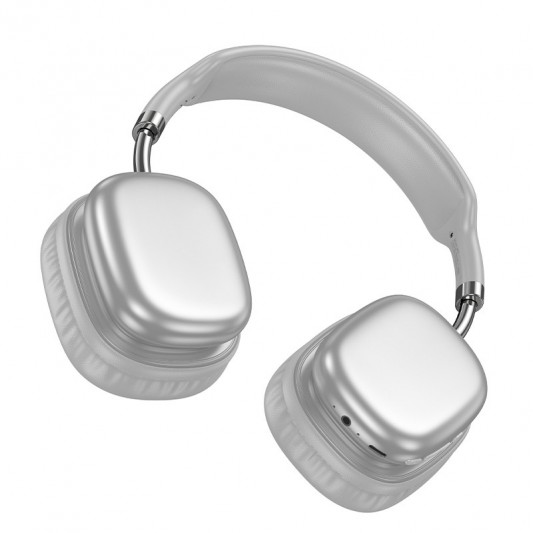 Накладні бездротові навушники Hoco W52 Wonderful Silver - зображення 1 