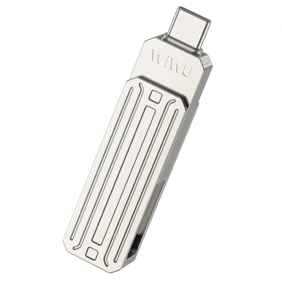 Флеш-накопичувач Wiwu Wi-FD001 3in1 (USB-A/C/L) USB 3.0 — 32GB Silver