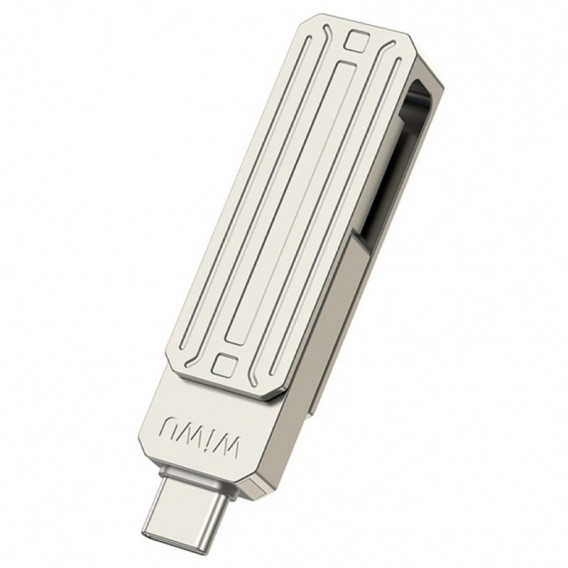 Флеш-накопичувач Wiwu Wi-FD001 3in1 (USB-A/C/L) USB 3.0 — 32GB Silver