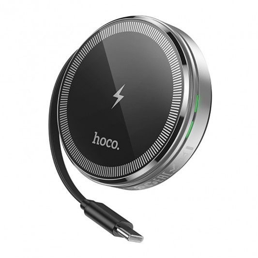 БЗП Hoco CQ18 Flash 2in1 Magnetic + iWatch (with retractable cable Type-C) Silver - зображення 3 
