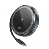 Бездротовий зарядний пристрій Hoco CQ18 Flash 2-в-1, магнітний для Apple Watch, зі вбудованим USB-C кабелем, Сірий металік / Metal Gray Бездротовий зарядний пристрій Hoco CQ18 Flash 2-в-1, магнітний для Apple Watch, зі вбудованим USB-C кабелем, Сірий металік / Metal Gray